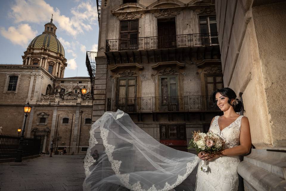 Sposa a piazza pretoria