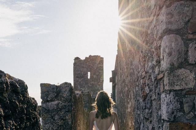 Sposa e mura castello toscano