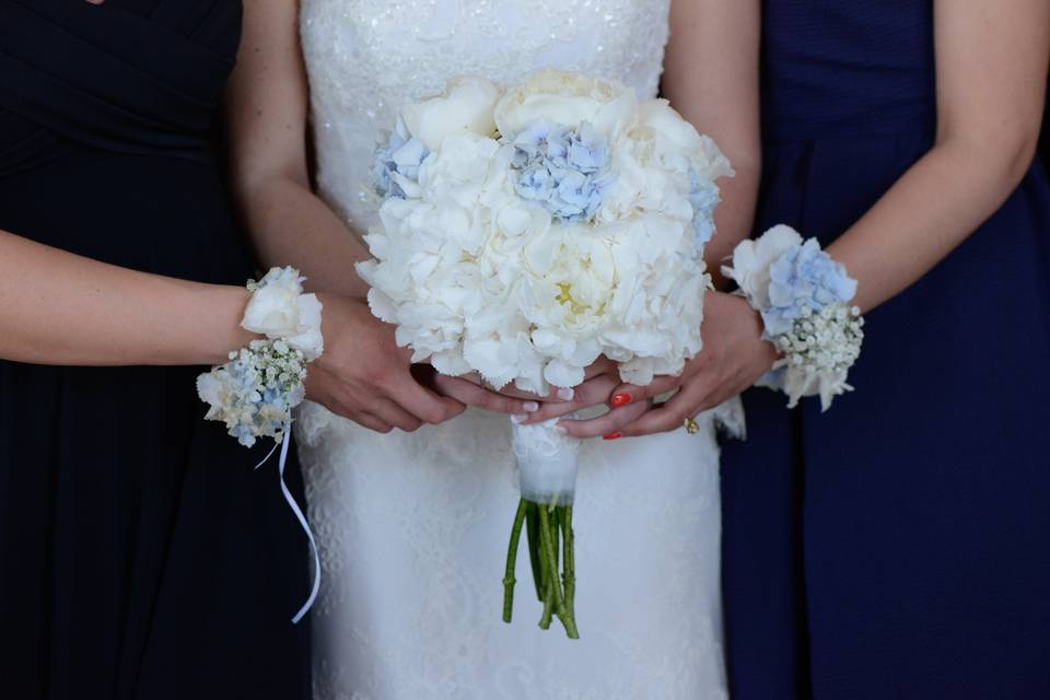 Bouquet da sposa con bracciali