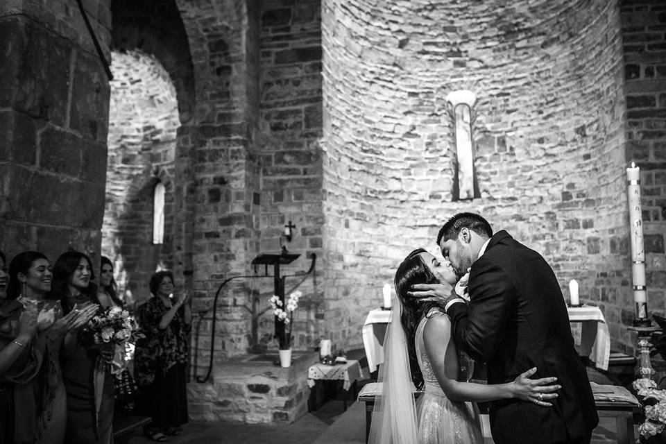 Wedding in a church nearby