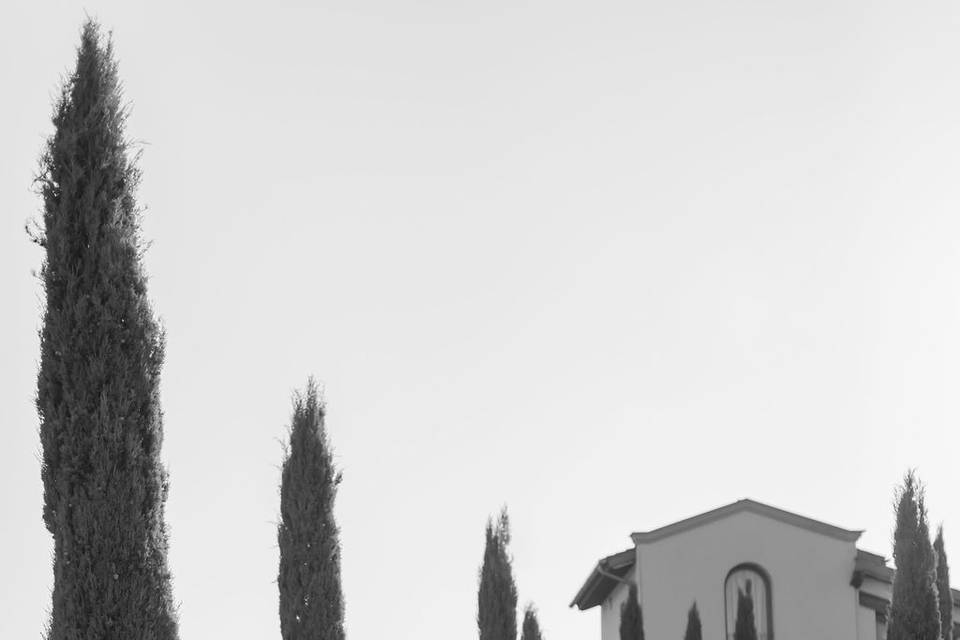 Outside the Villa