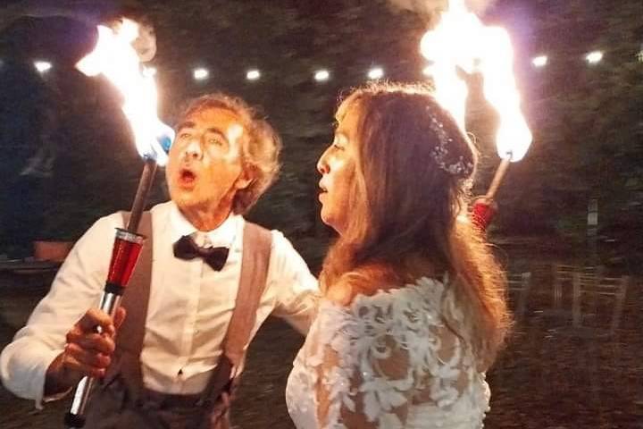 Spettacolo di fuoco matrimonio