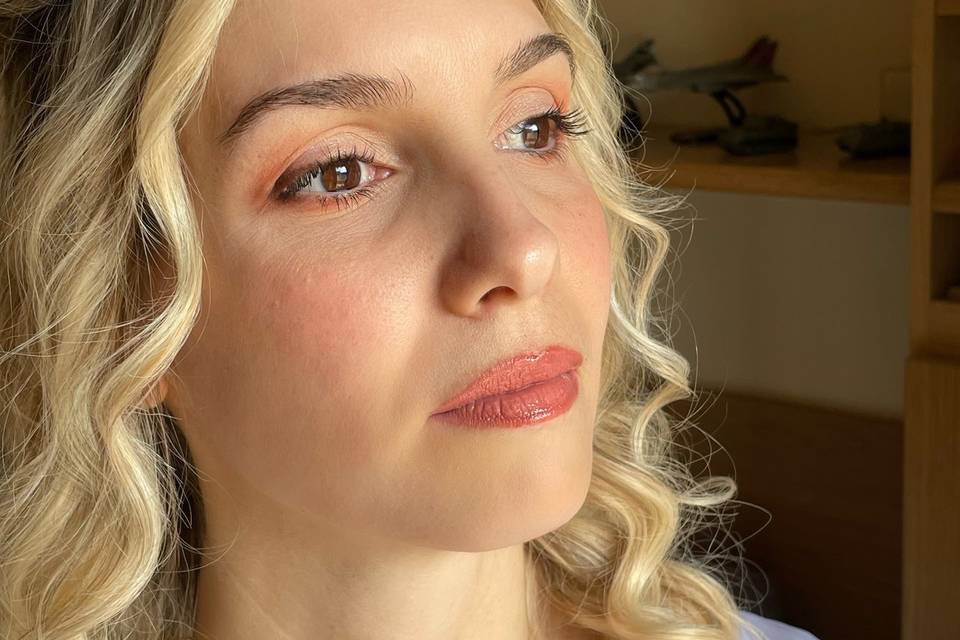 Make-up sposa rosato