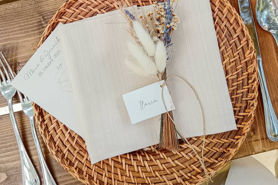 Menu e segnaposto