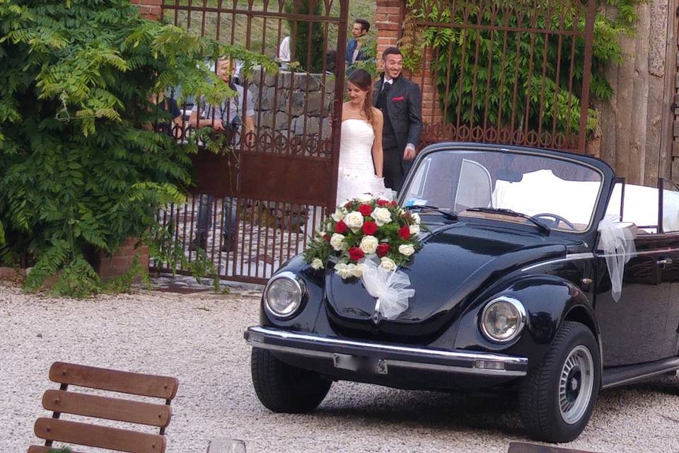 Maggiolone d'epoca matrimonio