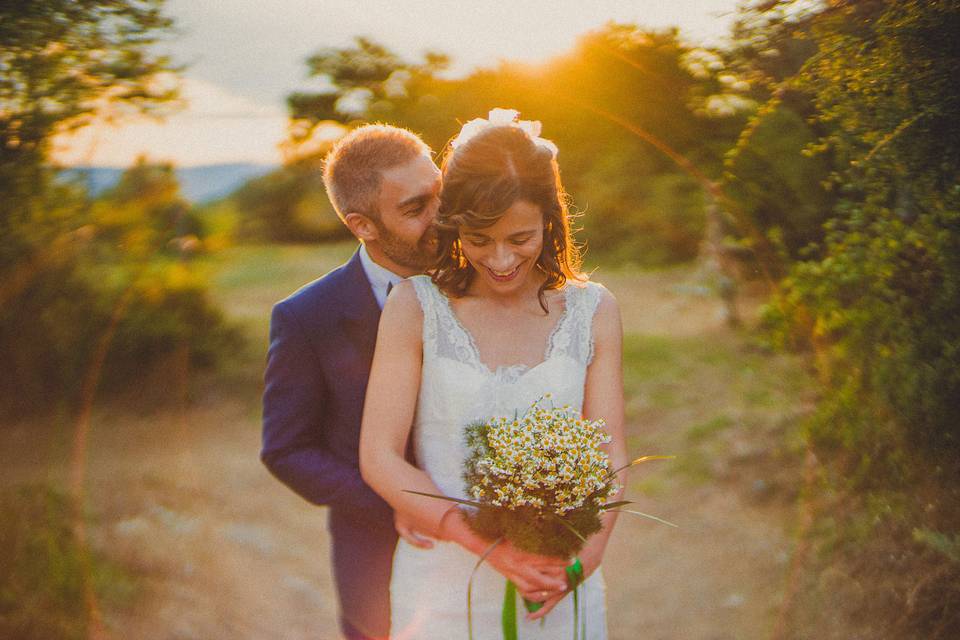 Emotional rural wedding