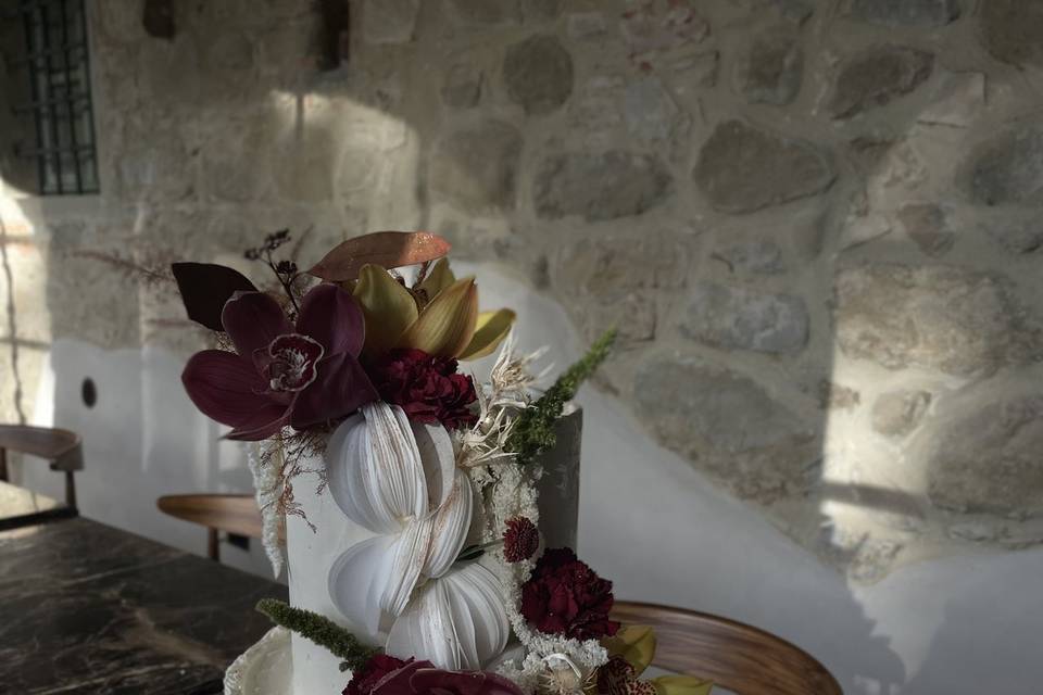 Wafer paper wedding cake