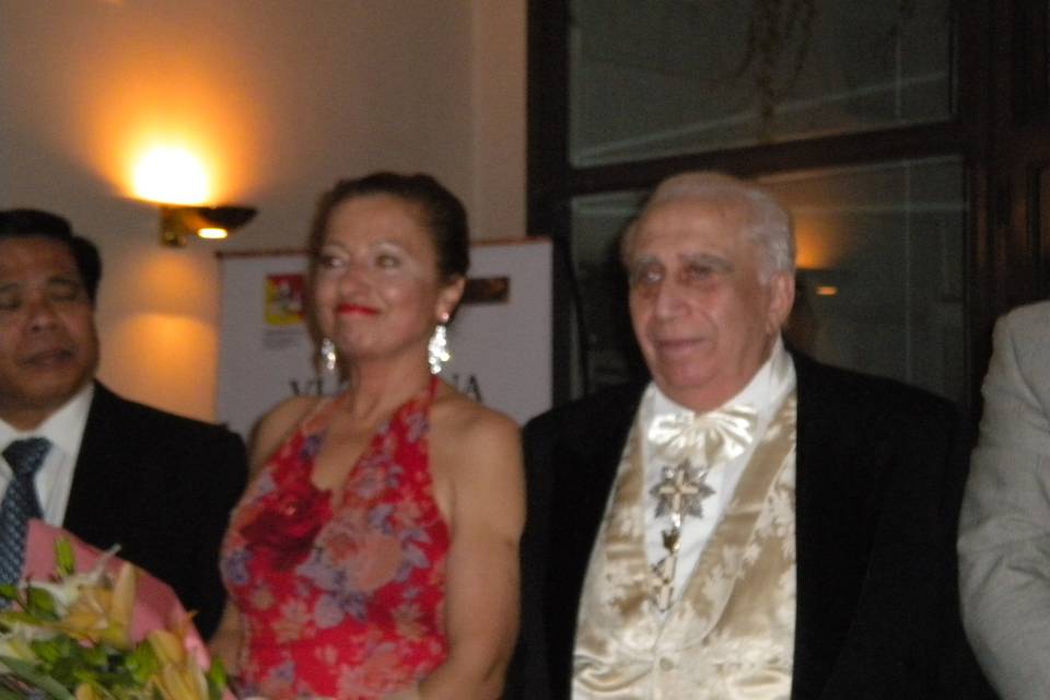 Col maestro Rolando Nicolosi, pianista delle più grandi star della lirica