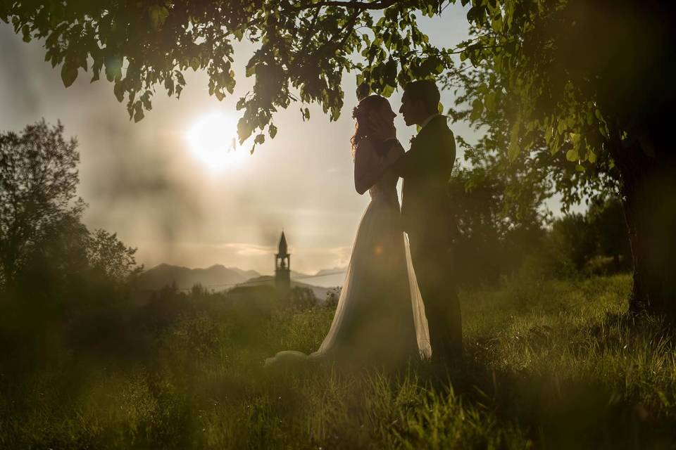 Momento di coppia al tramonto