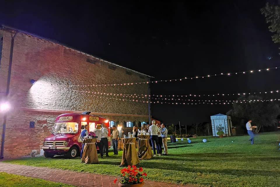 Vintage street food wedding