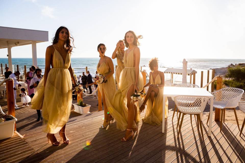 Allestimento in spiaggia