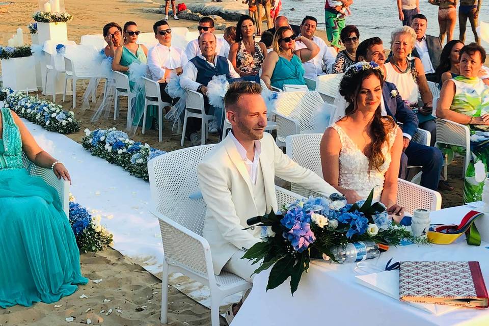 Allestimento in spiaggia