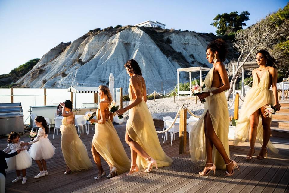 Allestimento in spiaggia