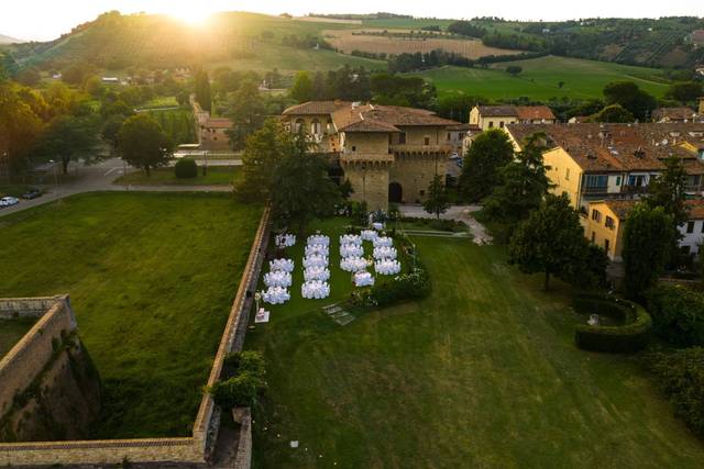 Vista da drone area cena