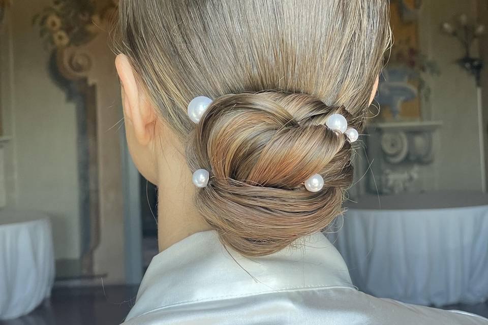 Sleek chignon