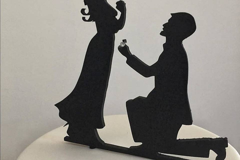 Cake topper fidanzamento