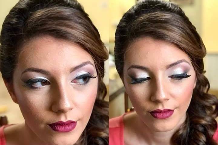 Prova raccolto e trucco sposa