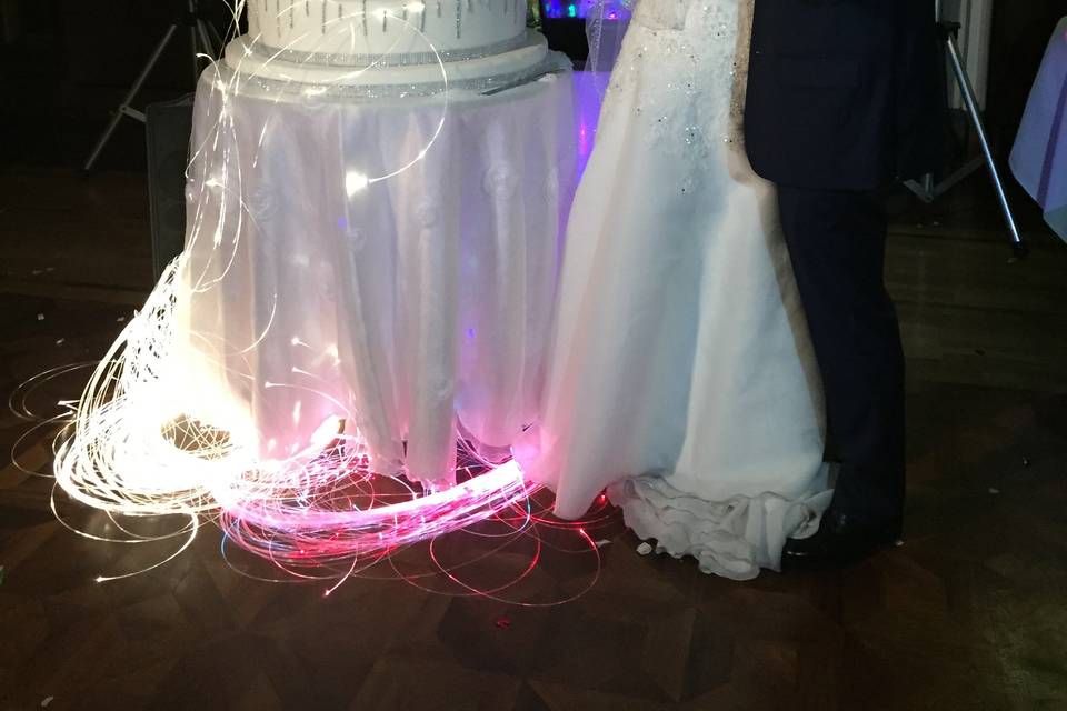 Tavolo torta con luci led