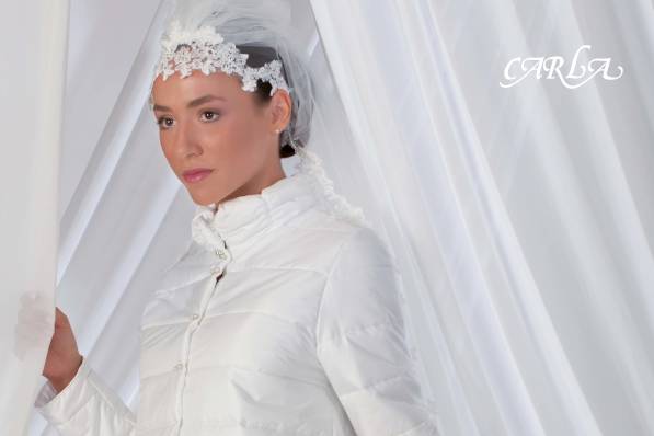 Poncho da sposa e velo