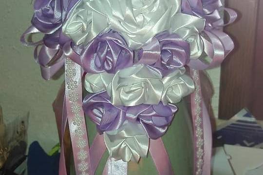 Bouquet rose in raso