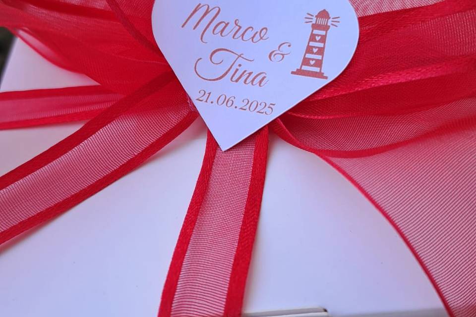 Matrimonio tema mare in rosso