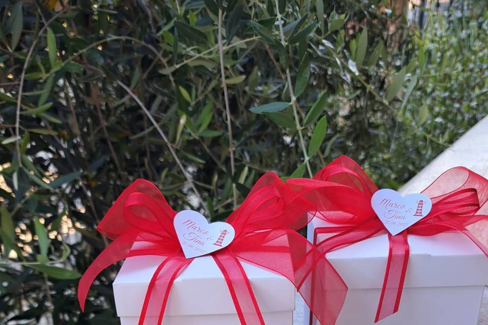 Matrimonio tema mare in rosso