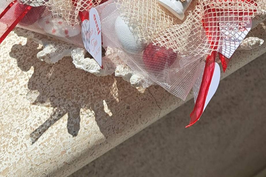 Matrimonio tema mare in rosso