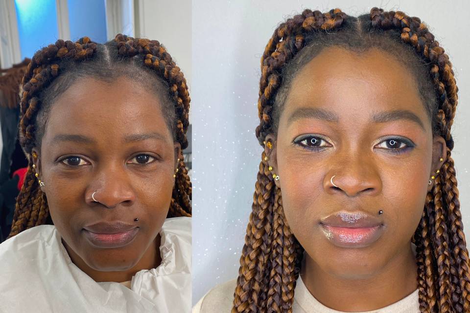 Trucco beauty: prima e dopo