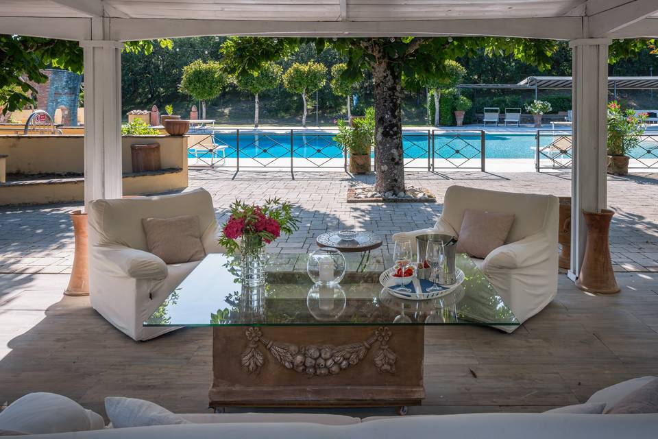 Gazebo vista piscina
