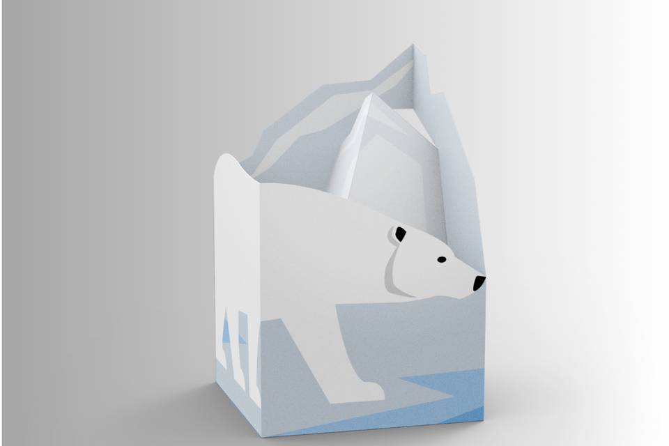 Bomboniera pop up artico
