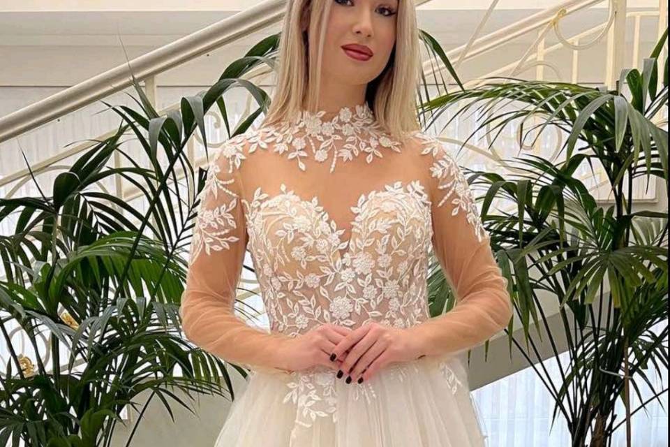 Abito da sposa con pizzo