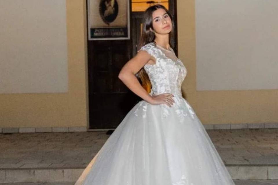 Abito da sposa con pizzo