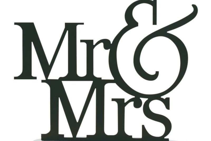 Cake Topper Mr & Mrs