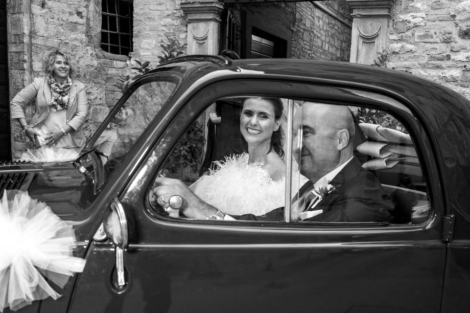 In auto con il papà