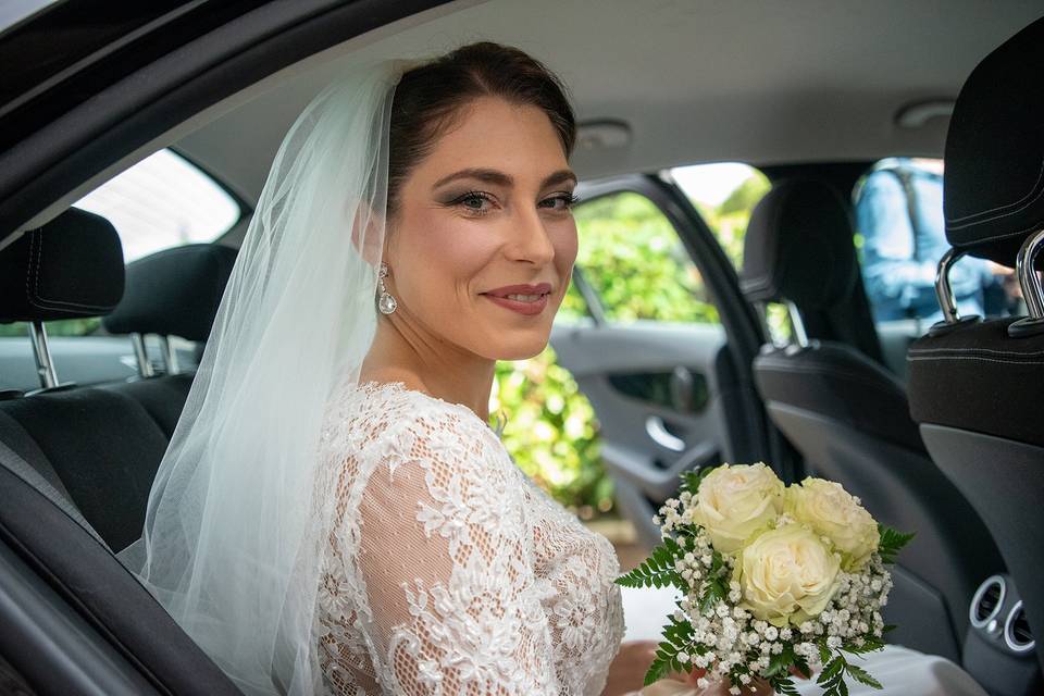 Bride's smile