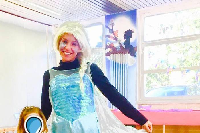 Elsa con la festeggiata