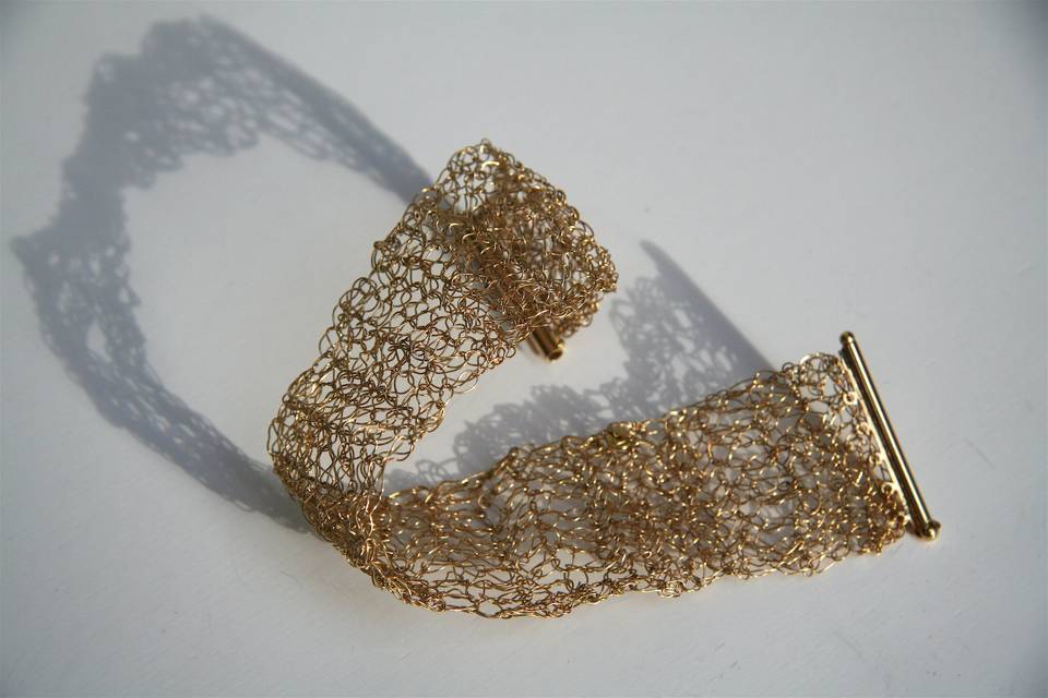 Bracciale oro 750 lineatessuto