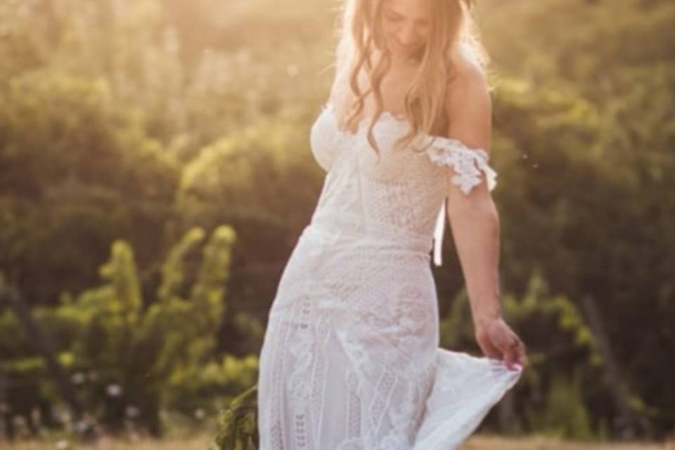 Capelli sciolti-sposa bohemien