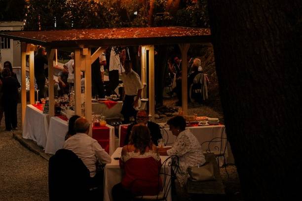 L'open bar in giardino