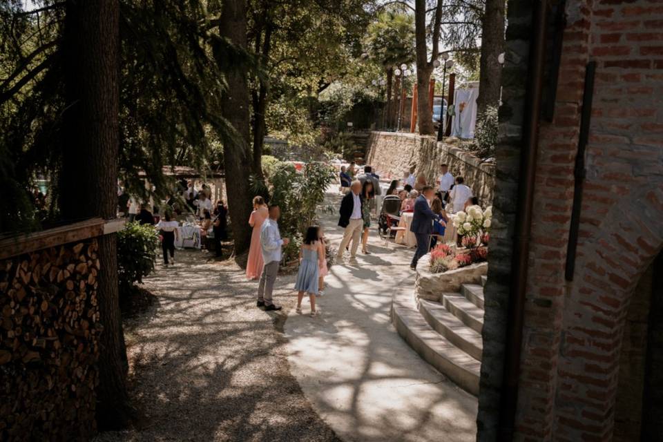 Il buffet in giardino