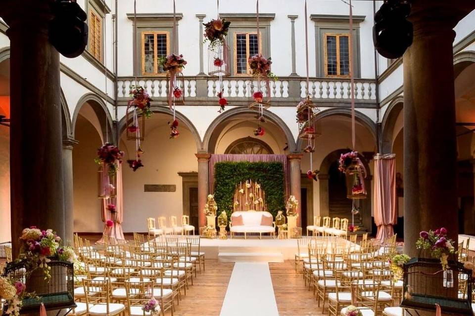 Ceremony in the courtyard