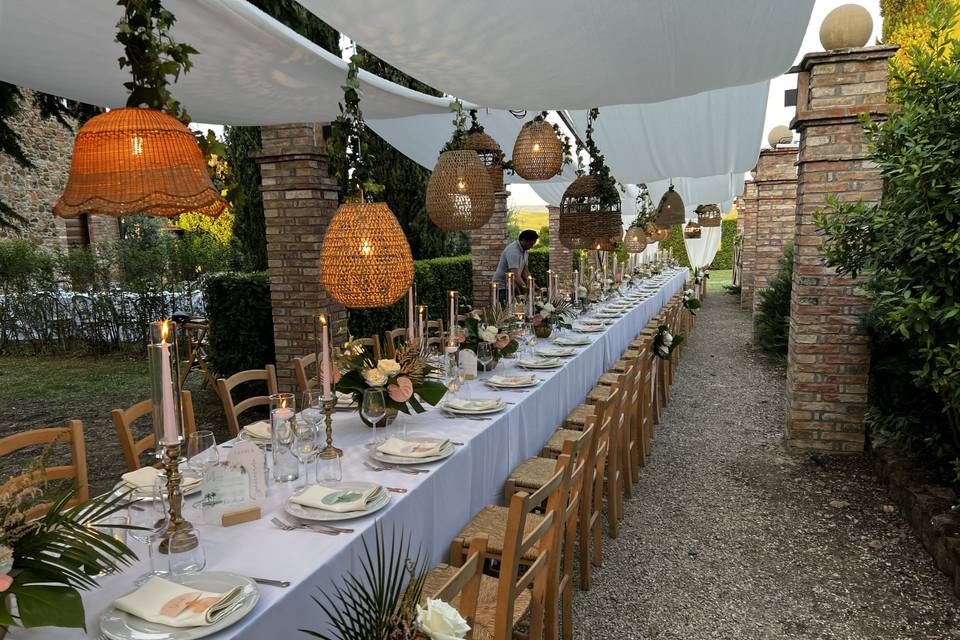 Cena nel colonnato