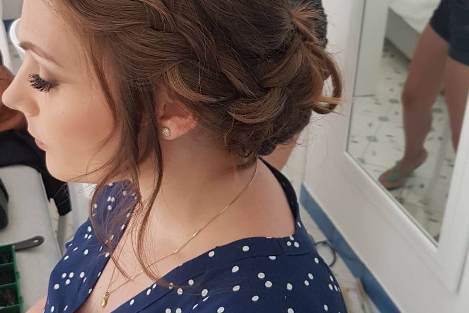 Chignon con treccia