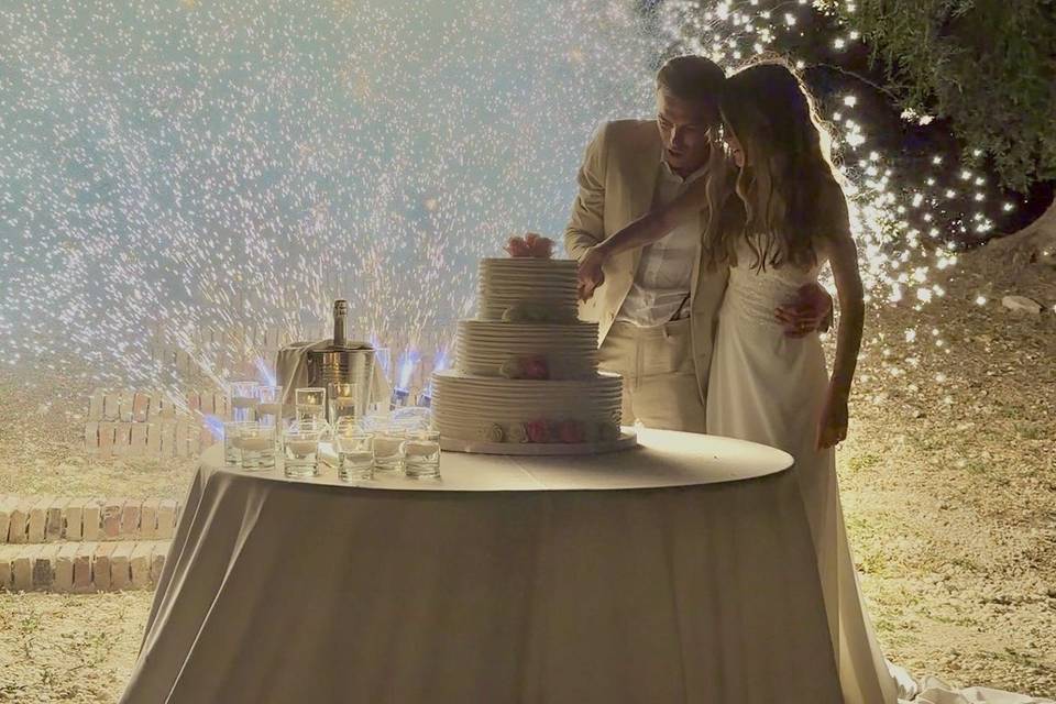 La torta e il brindisi