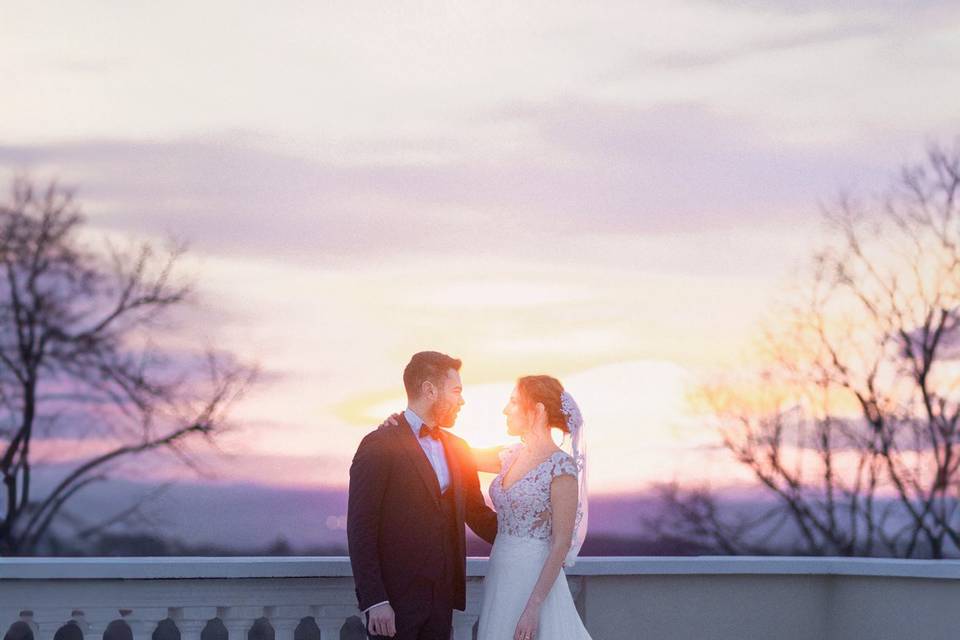 Il tramonto dalla terrazza