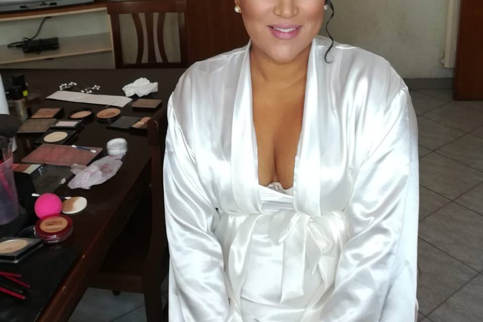 Bridal make-up after