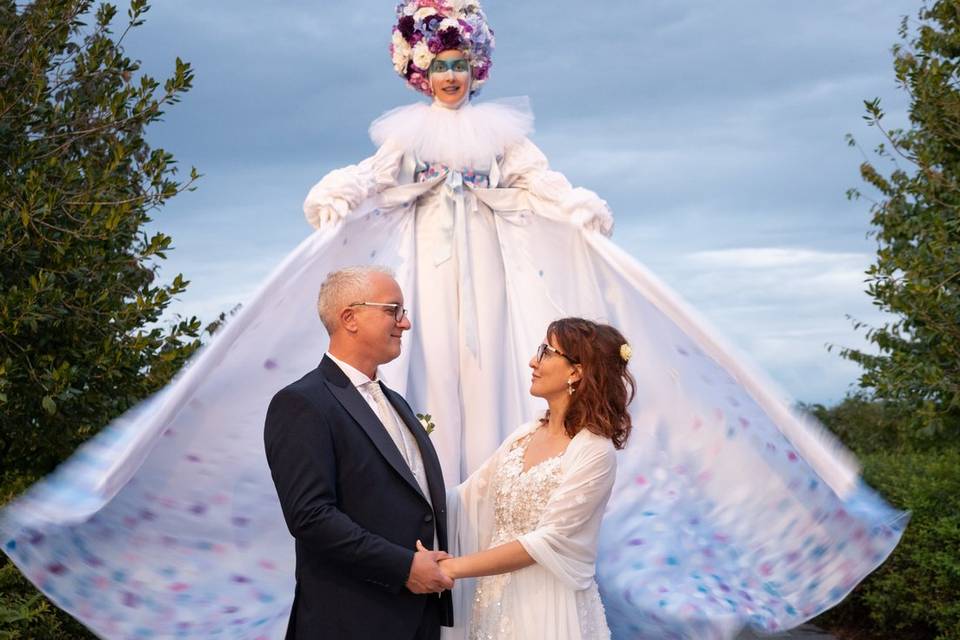 Dama floreale e principe giard