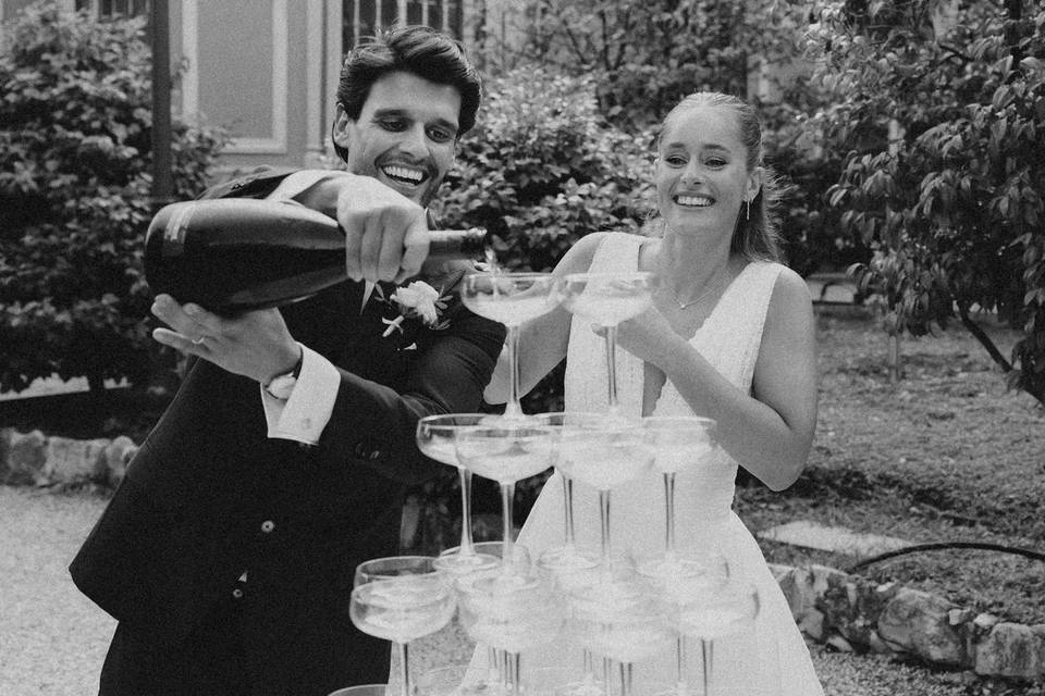 Champagne tower