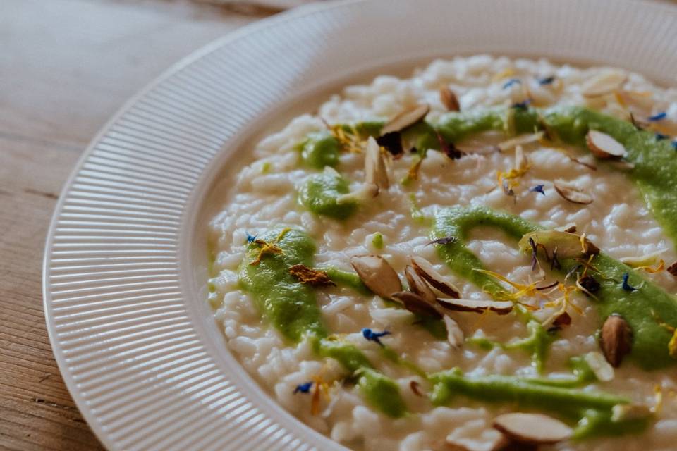 Risotto al caprino e zucchine