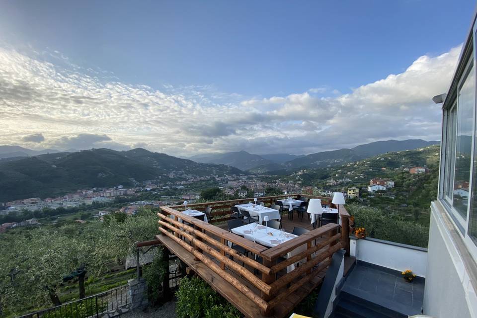 Vista da veranda alla terrazza